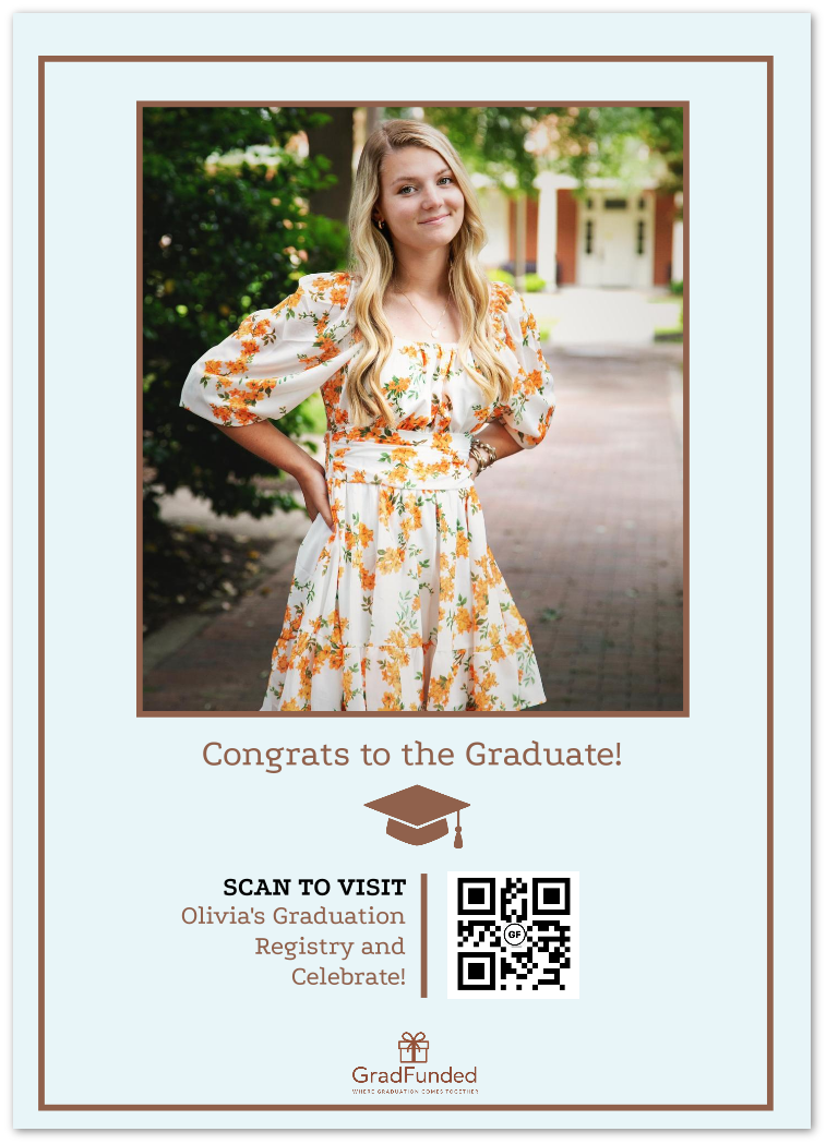 Skybound Collection | Personalized 5 × 7 Graduation Announcement Cards with Foil Accents