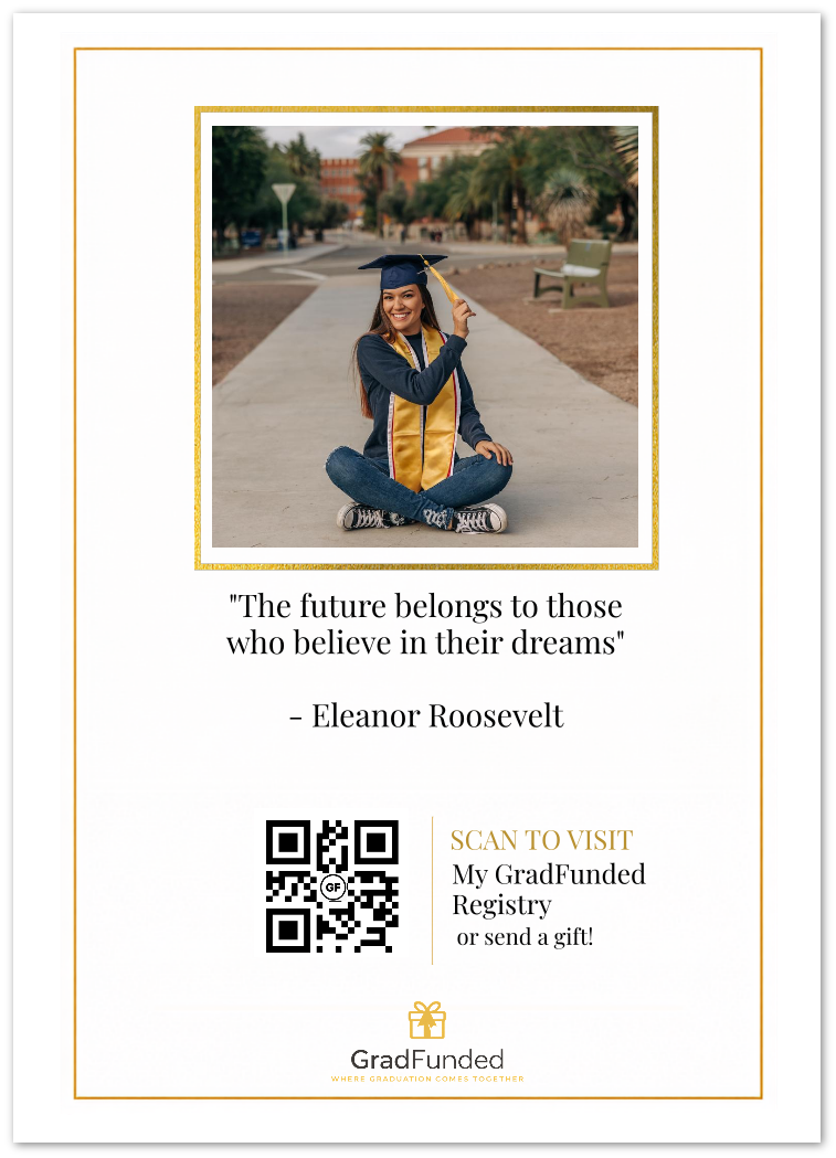 5"x 7" Timeless Collection | Graduation Announcement Cards with Gold Foil Accents | Personalized Photo Graduation Cards