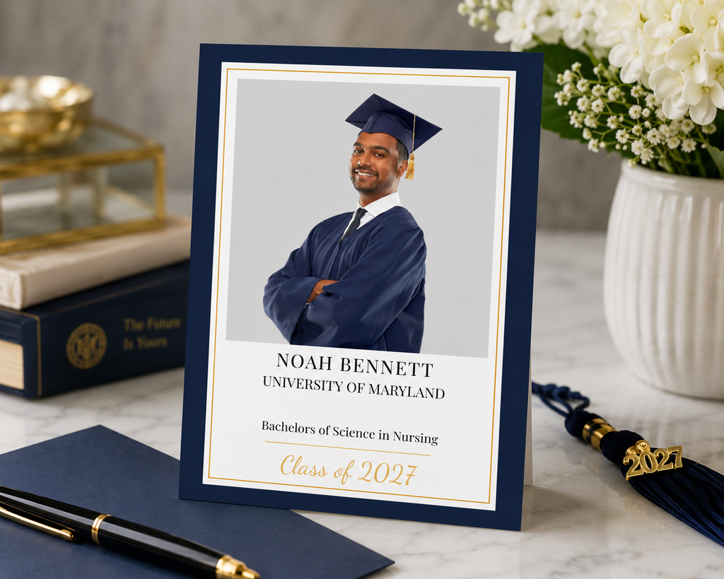 The Chesapeake Collection | Personalized 5 × 7 Graduation Announcement Cards with Foil Accents